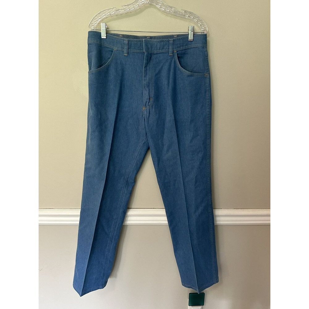 Vintage Wrangler Stretch Flex Fit Waist‎ Light Blue Jeans Mens Size 36 X 30